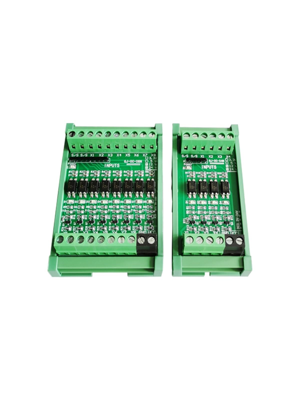 1 Uds. Placa de aislamiento optoacoplador de 4 vías npn módulo de conversión de voltaje de nivel pnp 3.3V5V12V24V módulo de conversión de señal(8-way,3.3-5VDC,Low Level NPN Output)
