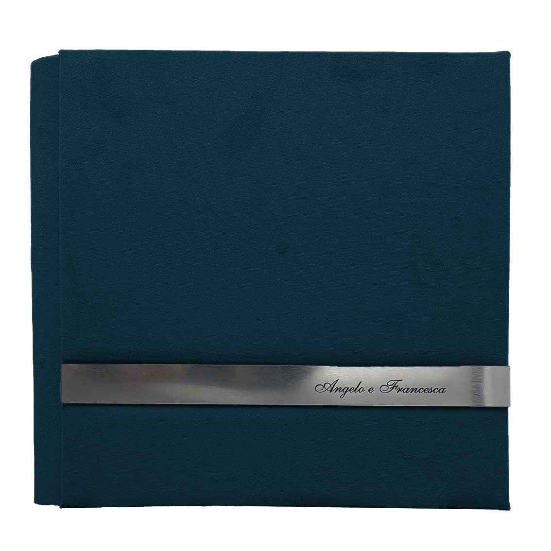 Album photo en velours de luxe avec application personnalisable. Idée cadeau pour mariage, baptême, communion, confirmation, anniversaire, cadeaux utiles, originaux (bleu océan - 23x30 cm 40/f)