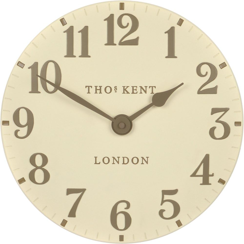 Thomas Kent Clocks Arabic Clock Cream - 12 inch