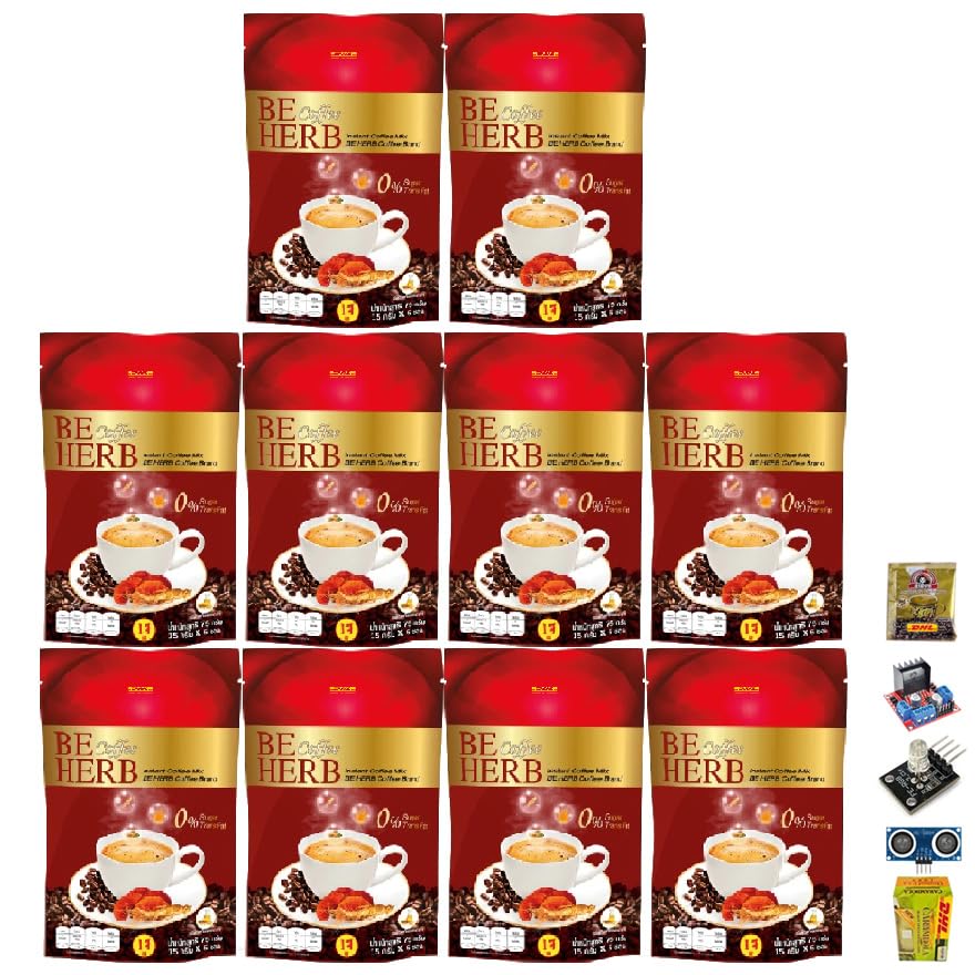 Roasted Delicious Mellow Intense 75 grams (5 Sachets) BeHerbCoffee Instant Coffee Mix Healthy 18 in 1 Vegan Snack Set 10 By Beautygoodshop [Get Free For You Beauty Gifts] image 5