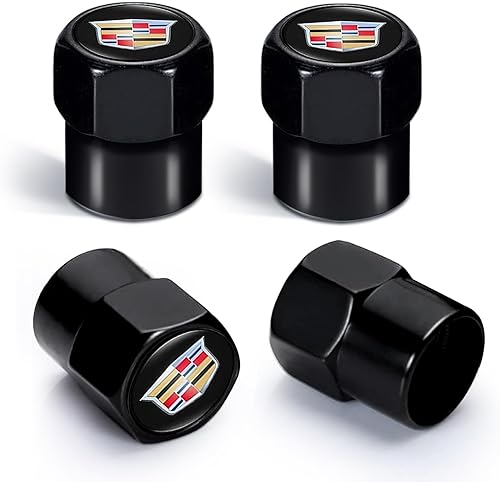 TaboSi Tapones de válvula de neumático para Cadillac XT4 XT5 XT6 Escalade CT5 CTS XTS CT6 ATS Accesorios de metal para estilo, 4 piezas de metal