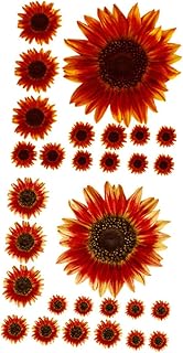 TOYANDONA Adesivo De Parede De Girassol Adesivos De Parede Para Crianças Adesivos De Flores Adesivos De Parede Removíveis Fundo Adesivos De Parede Planta Decalques De Parede Jardim De