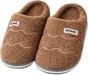 Pantufa Peluciada Interno Externo Macio Solado Pvc Antiderrapante Reforçado Alto Chinelo Masculino Feminino Unissex Home Confortável Aberto Veludo Forrada Nuvem Quente Inverno Sapatilha