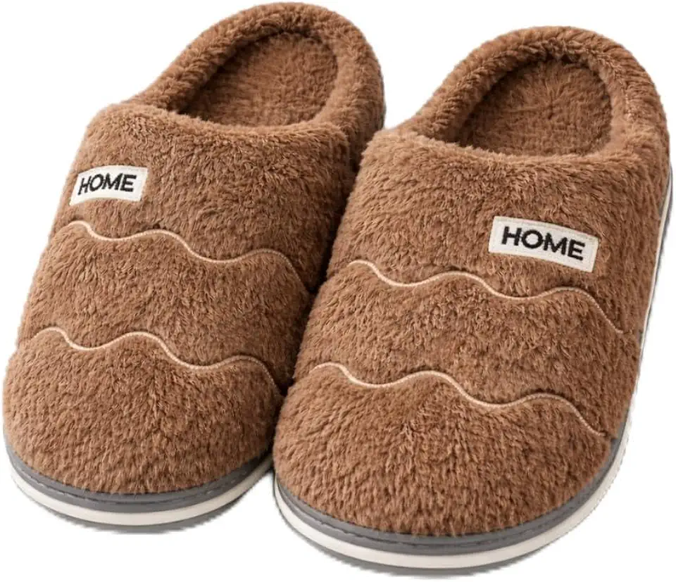 Pantufa Peluciada Interno Externo Macio Solado Pvc Antiderrapante Reforçado Alto Chinelo Masculino Feminino Unissex Home Confortável Aberto Veludo Forrada Nuvem Quente Inverno Sapatilha