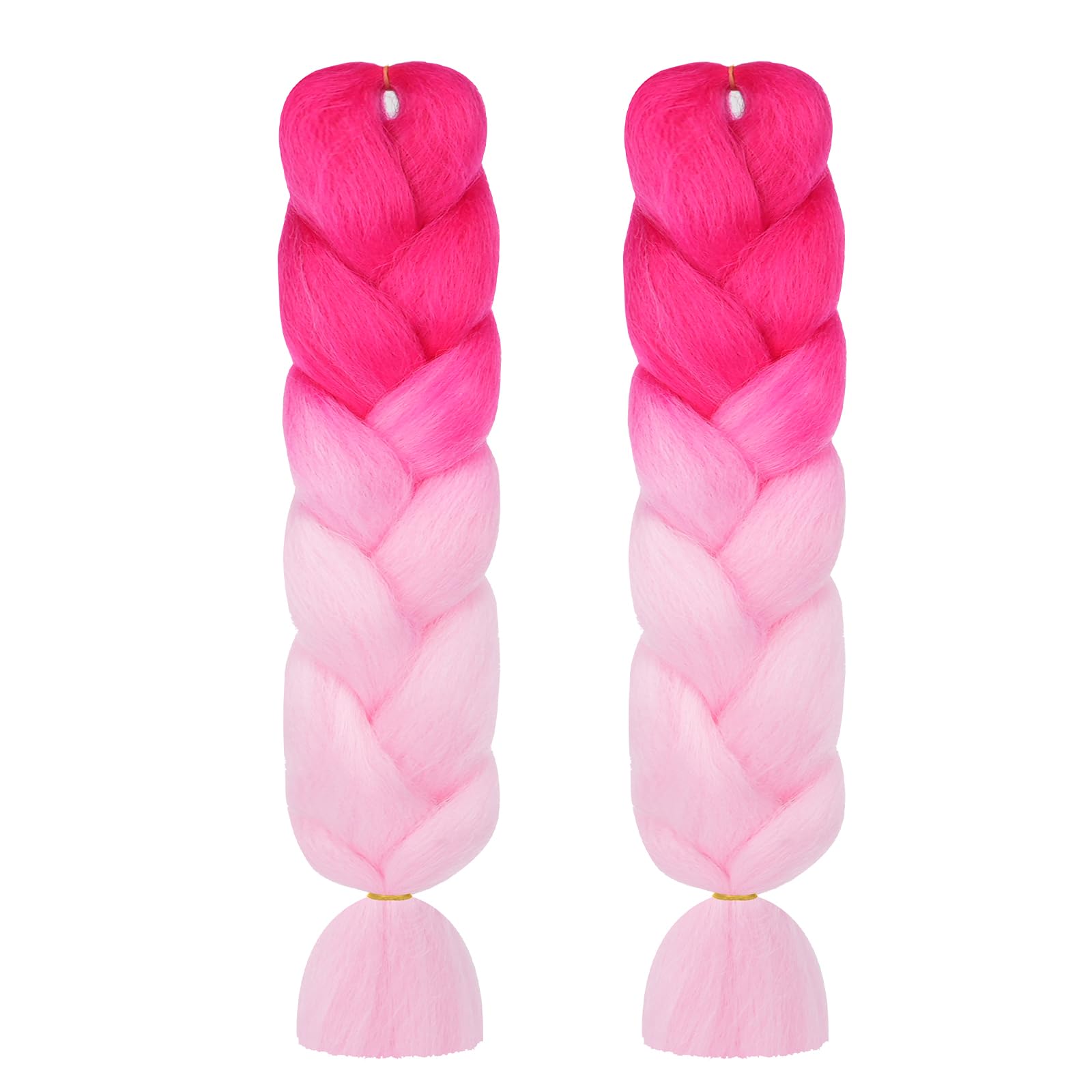 Aomig Braids Extensions, 4 Farben Kunsthaar zum Einflechten, 24" Haarsträhnen zum Braiding Hair，Einflechten Haar Flechten Extensions für Haar Box Braid zum Einflechten Zöpfe