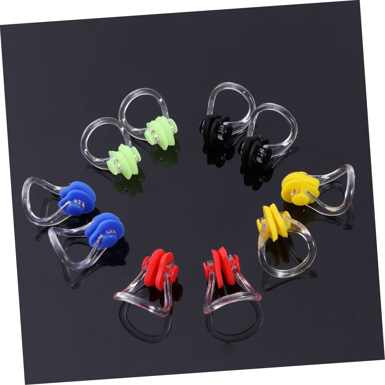 Sosoport Clip De Natación Impermeable Cubrir Vistoso Nasal Clips Nadar Agua Abrazaderas De Nariz De Natación Pinzas para La Nariz De Natación para Hombres Gel De Sílice