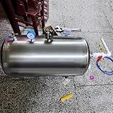 Stainless Steel Pressure Water Storage Tank, 26 42 52 66 79 132 185 Gallon Horizontal Automatic Water Supply Pressure Tank for Home/Garden/Agriculture, bladder tank for well pump(200L/52.8Gal)