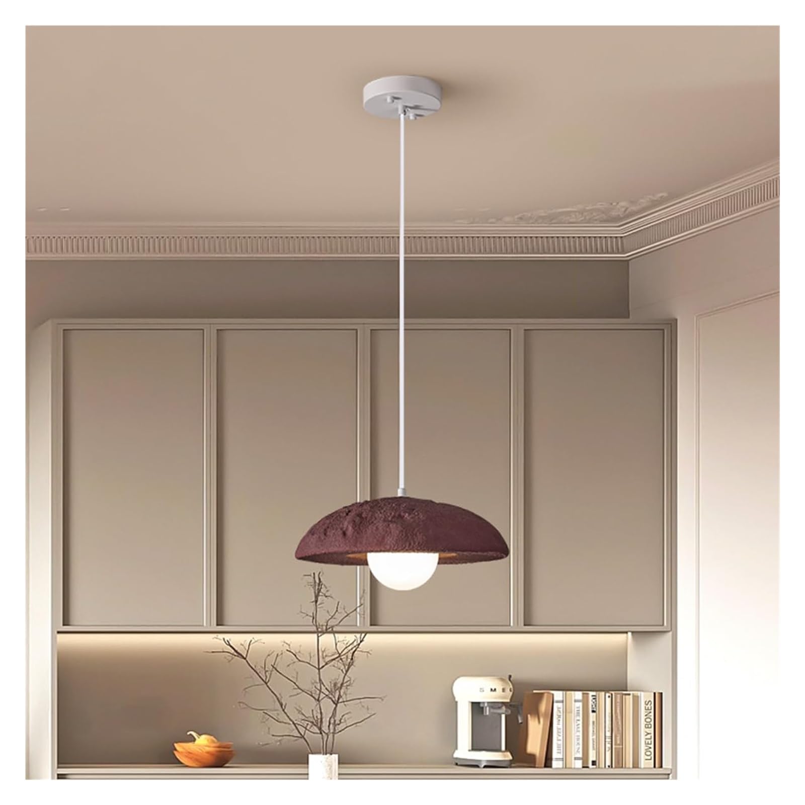 CSXSXAUO Chandelier Resin Hanging ht For Restaurant Pot Cover Shape Pendant hts Industrial Lamp Adjustable G9 Ceiling Creativity hting Fixtures Over Table Bedroom Hallway (Co