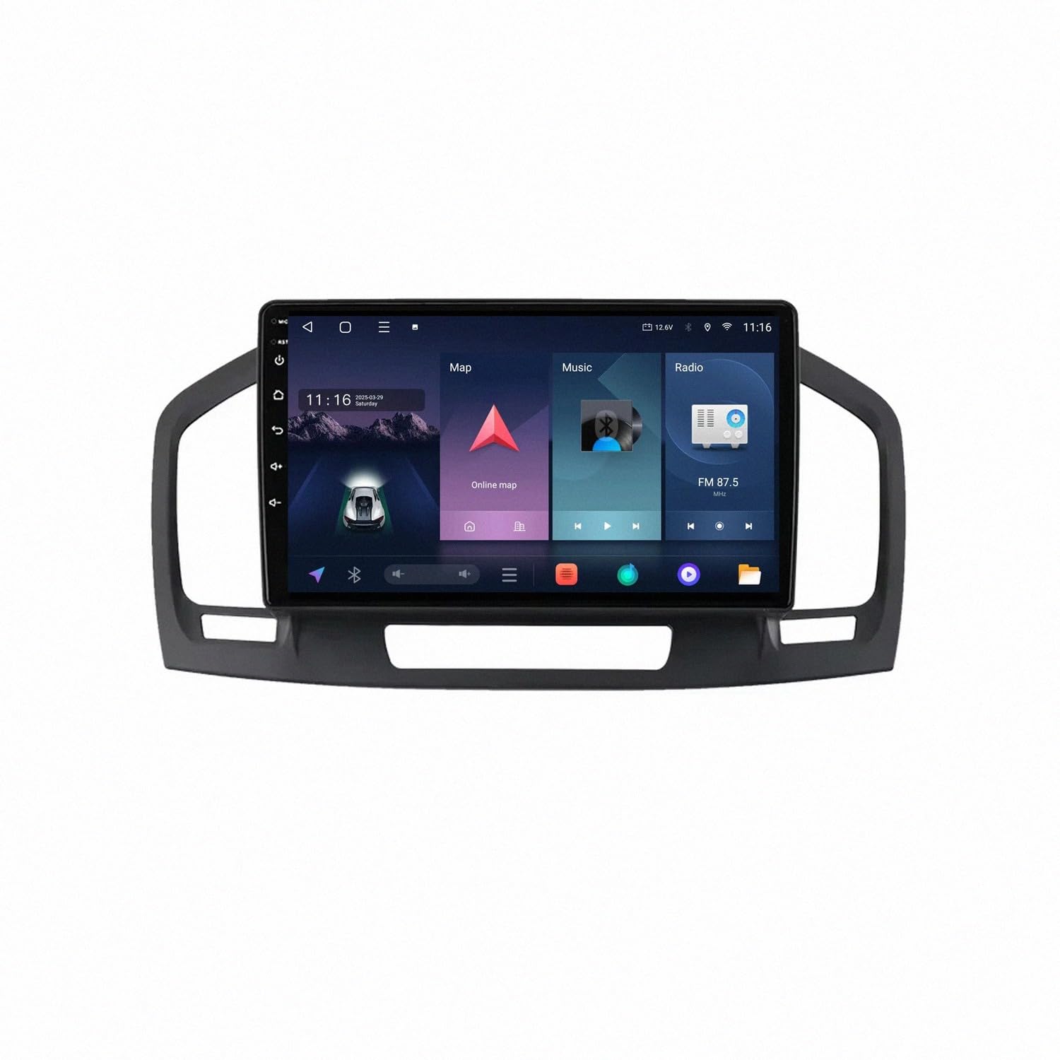 Autoradio Gps Navigation 2 Din per Buick Regal Opel Insignia 2009-2013 Wireless Carplay Android Auto Stereo Auto Bluetooth Ips con Pantalla Táctil con Gps, 8 Nucleo 6G+128G