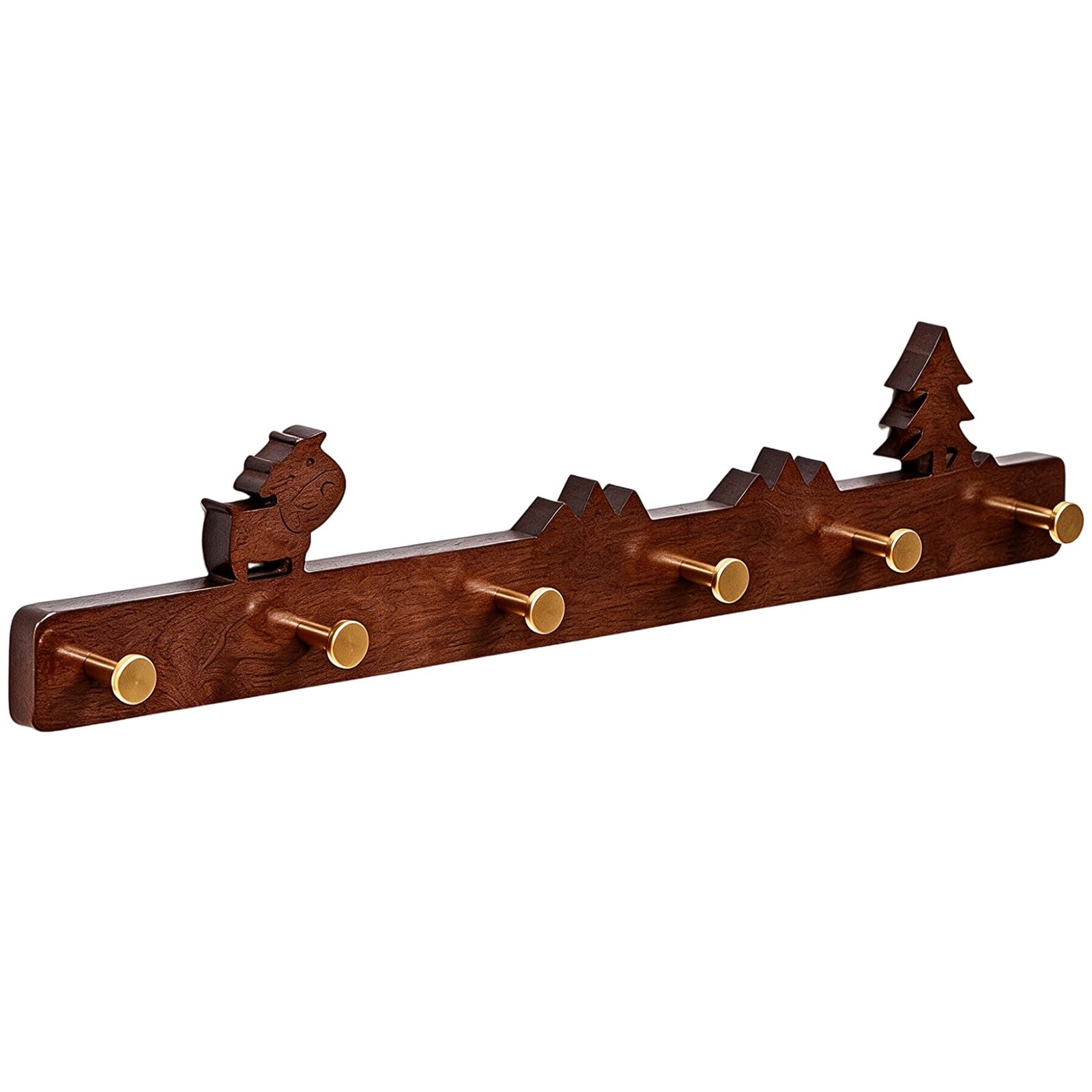 Appendiabiti da Parete in Legno Massello, Ganci Creativi per l'Ingresso