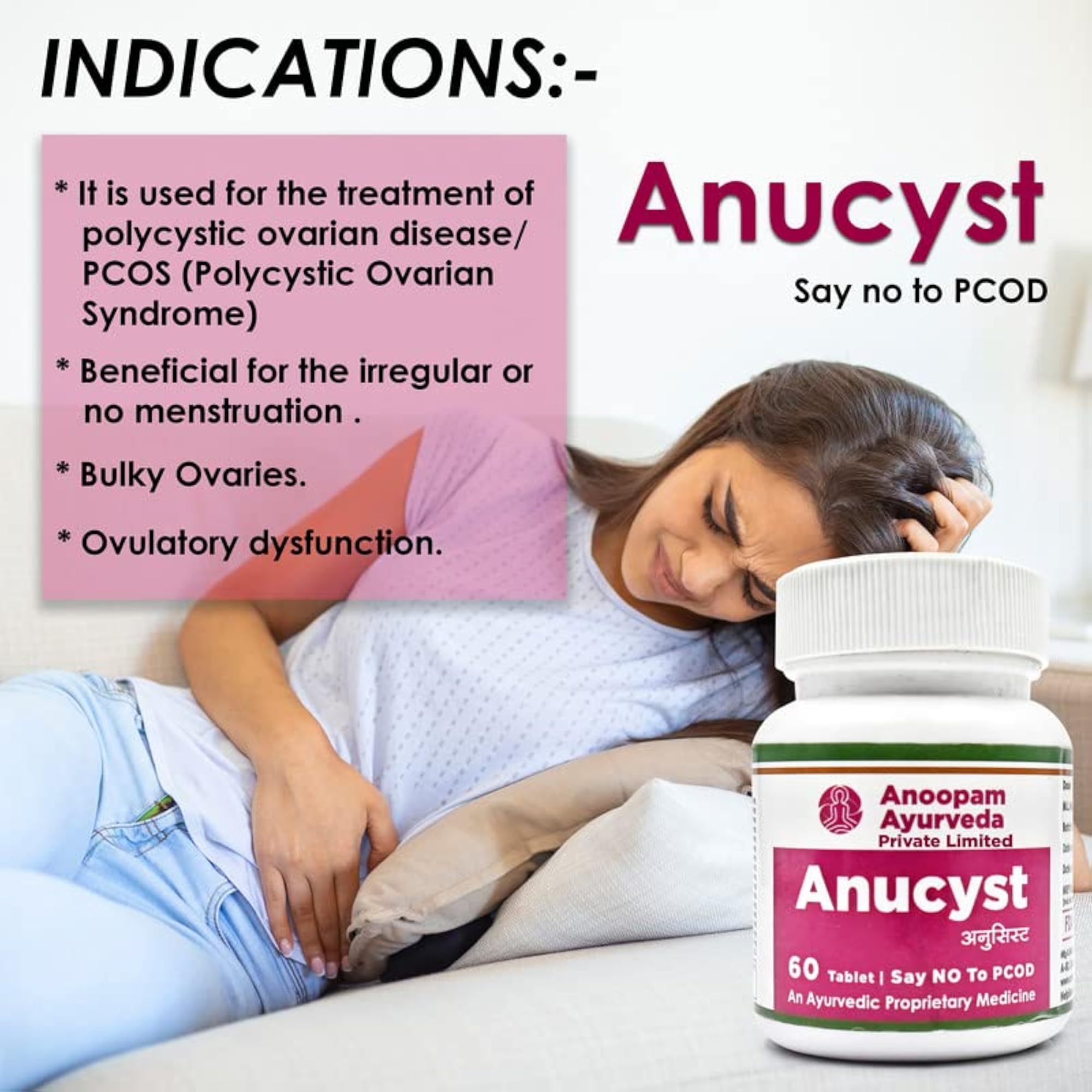 Anoopam Ayurveda Anucyst Tablets for Hormonal Balance