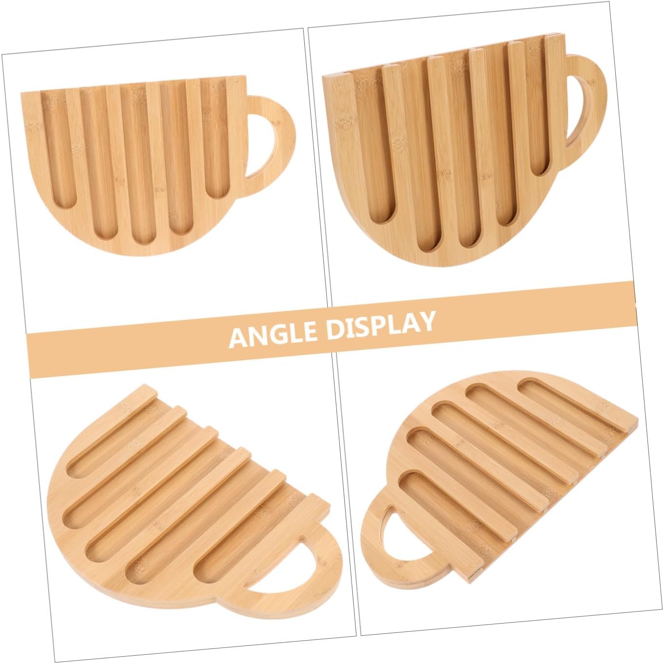 Wooden Coffee Capsule Display Stand Mug-shaped Coffee Pod Storage Rack Vertical Organizer for Kitchen Countertop Space Saving Capsule Container