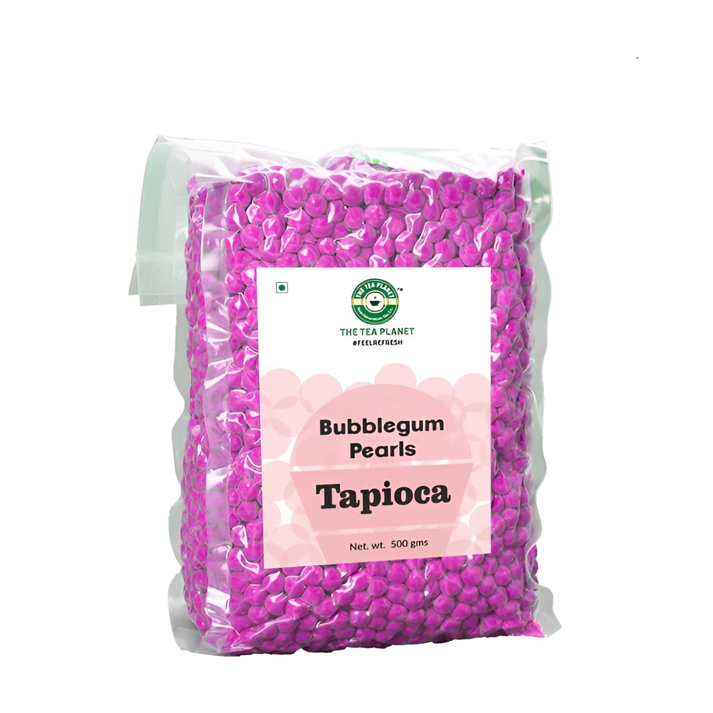 Tea Planet Tapioca Pearls – Bubblegum Flavored Boba – 500g | Instant-Ready Chewy Pearls for Bubble Tea, Milk Tea, Smoothies, Mocktails, Ice Cream & Desserts | Vegan-Friendly, Non-GMO, Easy to Prepare for Home, Café & Restaurant Use (500gms, Bubblegum)