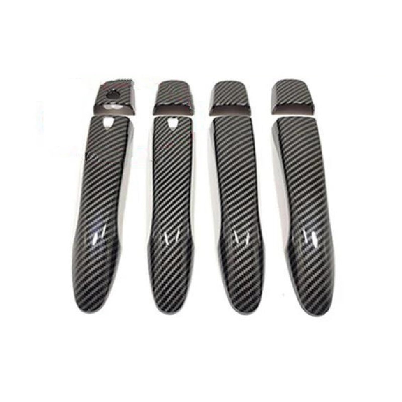 JTWMTY Car Exterior Door Handle Frame Cover Trim Accessories for Nissan for Qashqai J11 2015 2016 2017 2018-2021(Carbon 3 Hole)