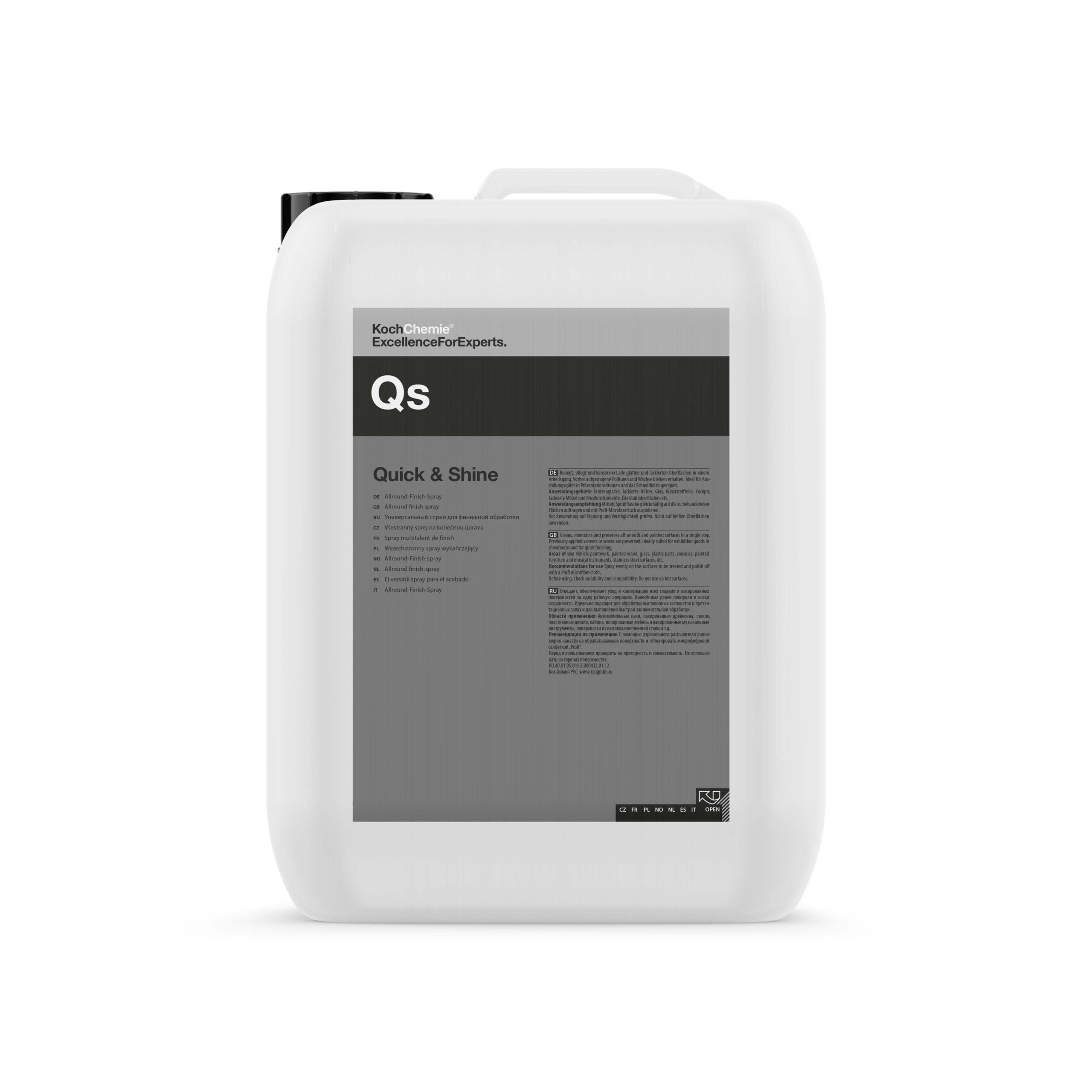 Koch Chemie Qs Quick & Shine Allround-Finish 10 Liter für Lack Fahrzeuginnenraum Edelstahl