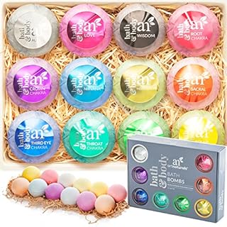 artnaturals Large Bath Bombs Gift Set kit – (12 x 4 Oz / 113g) - Natural Handmade Essential Oil Spa Bubble Bath Bomb Balls Fizzies – for Relaxation, Moisturizing, & Fun for Women, Kids, & Men