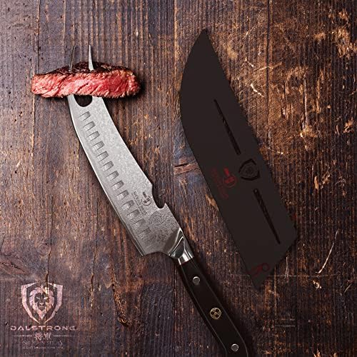 Dalstrong Pitmaster BBQ & Meat Knife - 8 inch - Shogun Series ELITE - Forked Tip & Bottle Opener - Japanese AUS-10V Super Steel Kitchen Knife - G10 Handle - Razor Sharp - w/Sheath