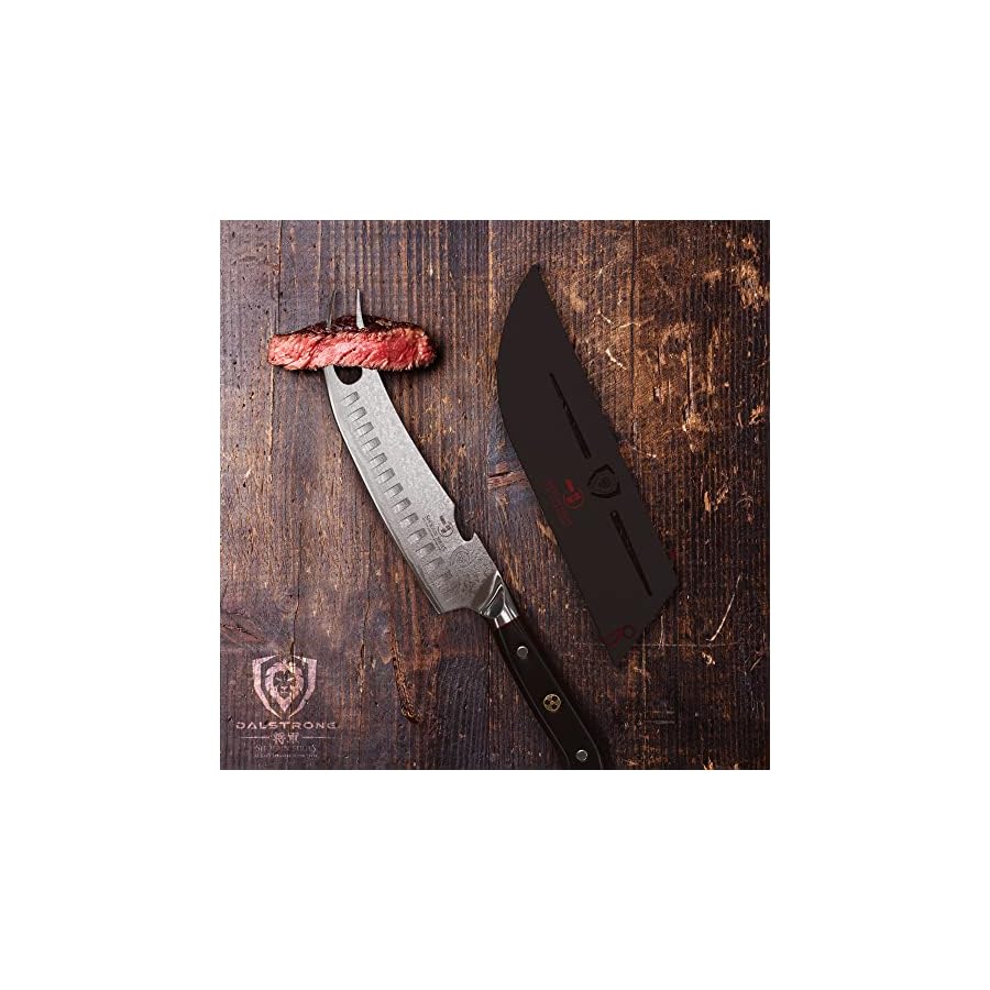 Dalstrong Pitmaster BBQ & Meat Knife - 8 inch - Shogun Series ELITE - Forked Tip & Bottle Opener - Japanese AUS-10V Super Steel Kitchen Knife - G10 Handle - Razor Sharp - w/Sheath