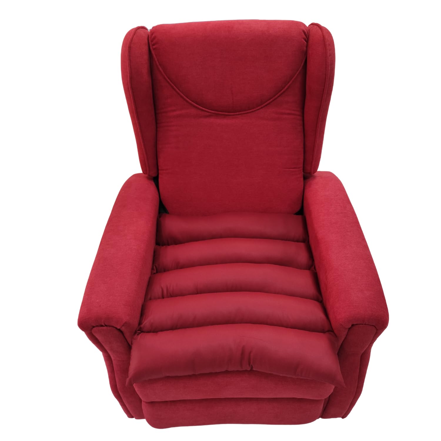 TAKIMED Cojín de cinco secciones de fibra hueca siliconada, cojín antiescaras, cojín ortopédico para sillón, cojín para sillón, producto artesanal fabricado en Italia. (Rojo)