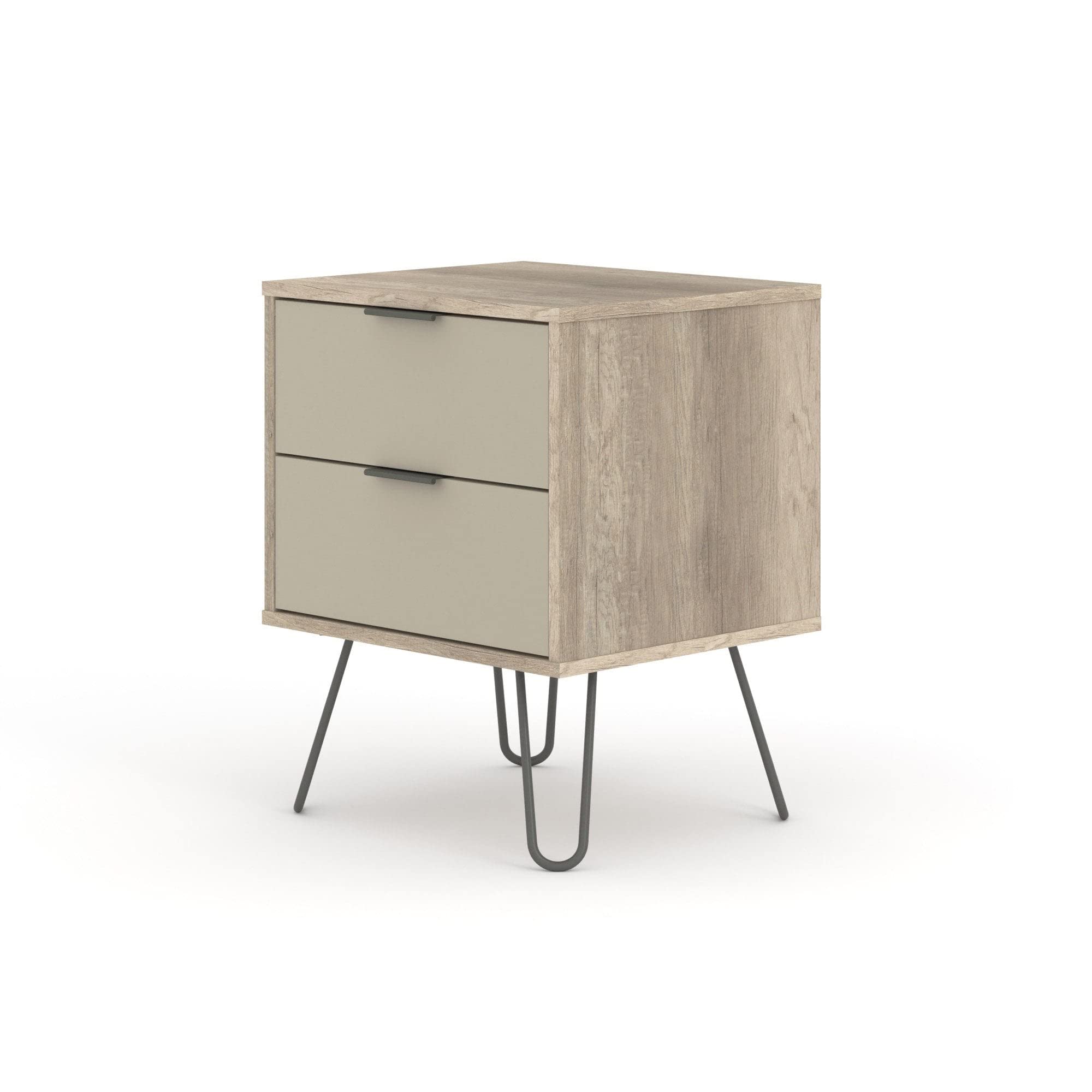 Augusta 2 Drawer Driftwood Bedside Table