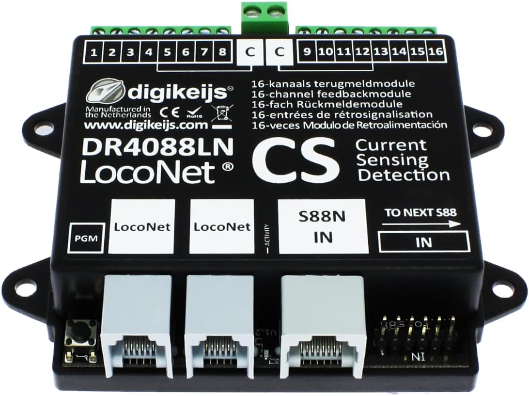 DR4088LN-CS (2R) 16 channels S88N feedback module with LocoNet