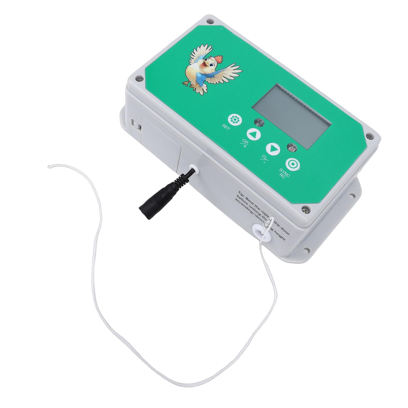 TOPINCN Automatischer Hühnerstall-Türöffner, Programmierbarer Timer, Fernbedienung 50 M, LED-Anzeige, EU-Stecker 100-240V