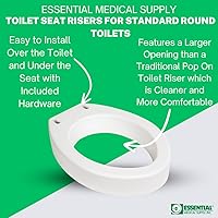 Vista 5 de Essential Medical Supply Asiento de inodoro, estándar, B5080, Estándar, 1