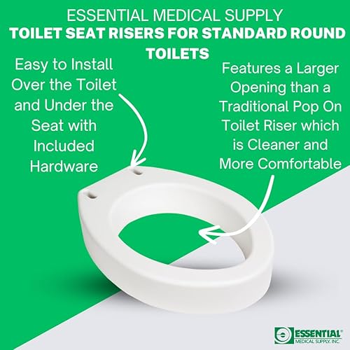 Miniatura 5 de Essential Medical Supply Asiento de inodoro, estándar, B5080, Estándar, 1