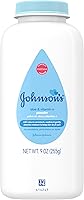 Johnson's Talc-Free Cornstarch Baby Powder with Aloe & Vitamin E - Hypoallergenic, Gentle for Delicate Skin, 9 oz
