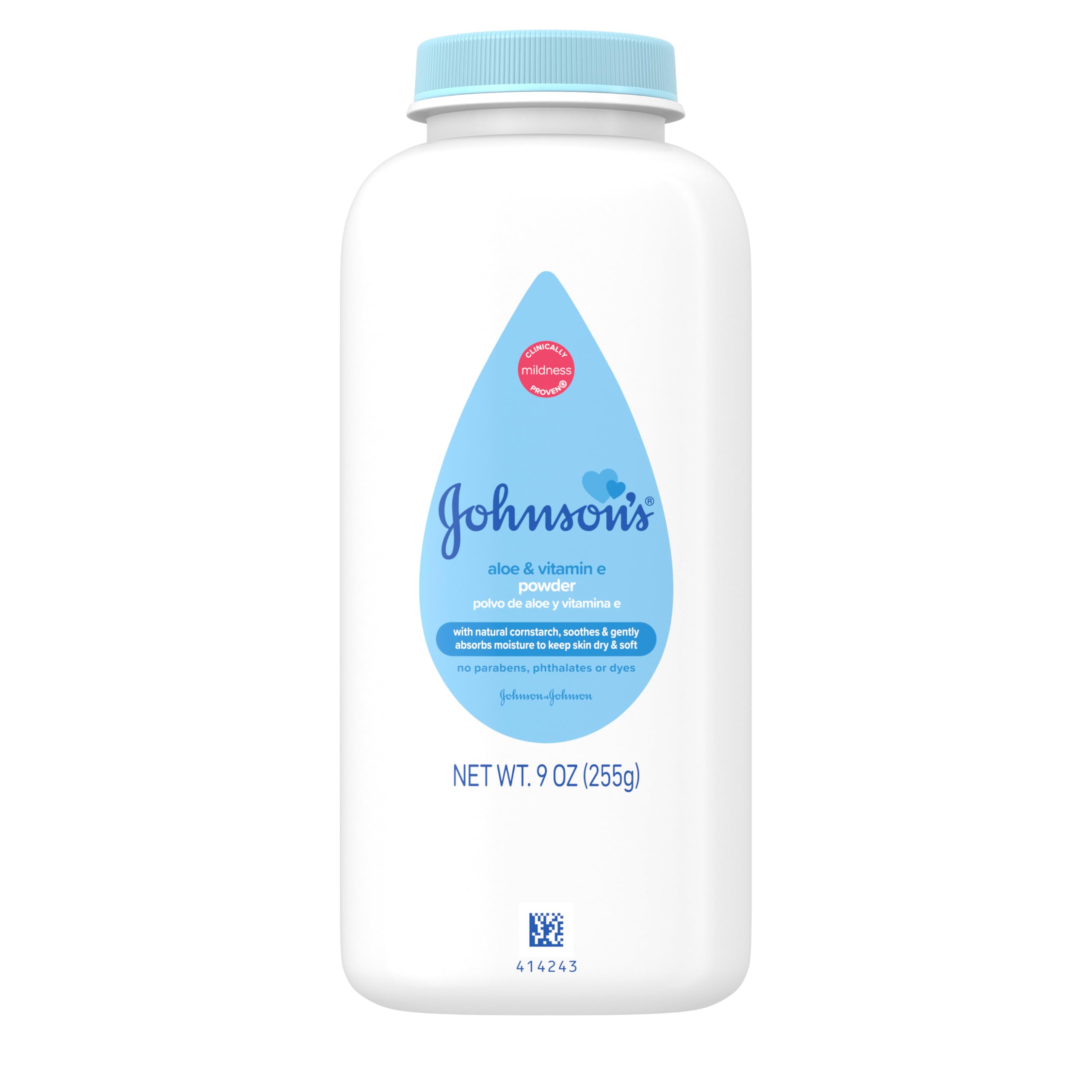Johnson's Baby Powder for Delicate Skin, Hypoallergenic and Free of Parabens, Phthalates, and Dyes for Baby Skin Care, 1.5 oz