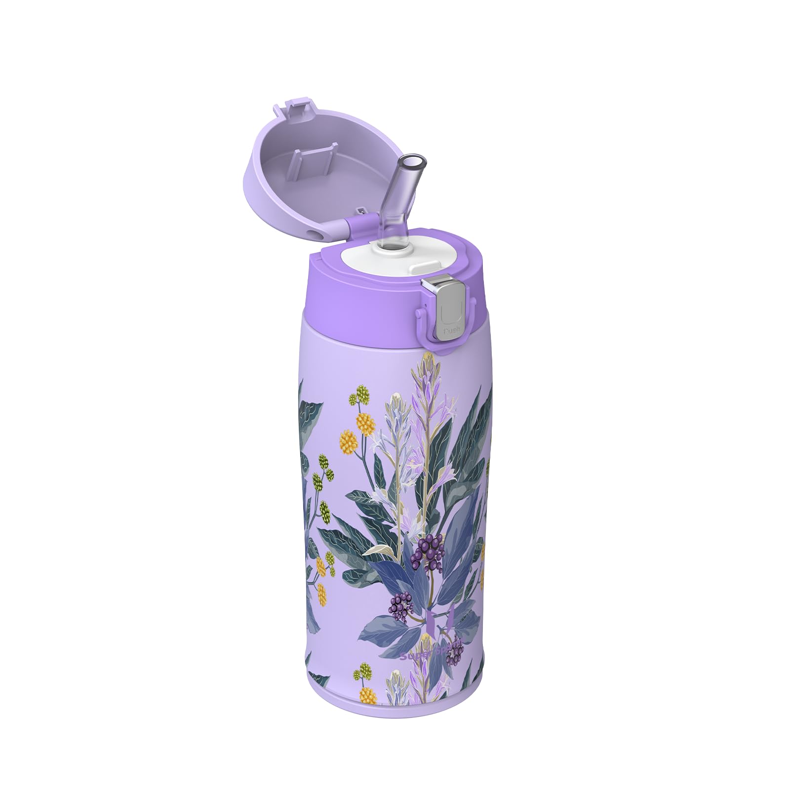 Super Sparrow Borraccia Termica Cannuccia, Borraccia in Acciaio Inox - 350ml, 500ml, 750ml, 950ml - Senza BPA Tazza Borracce Termiche, Bottiglia Termica per Bambini, Scuola, Sportiva