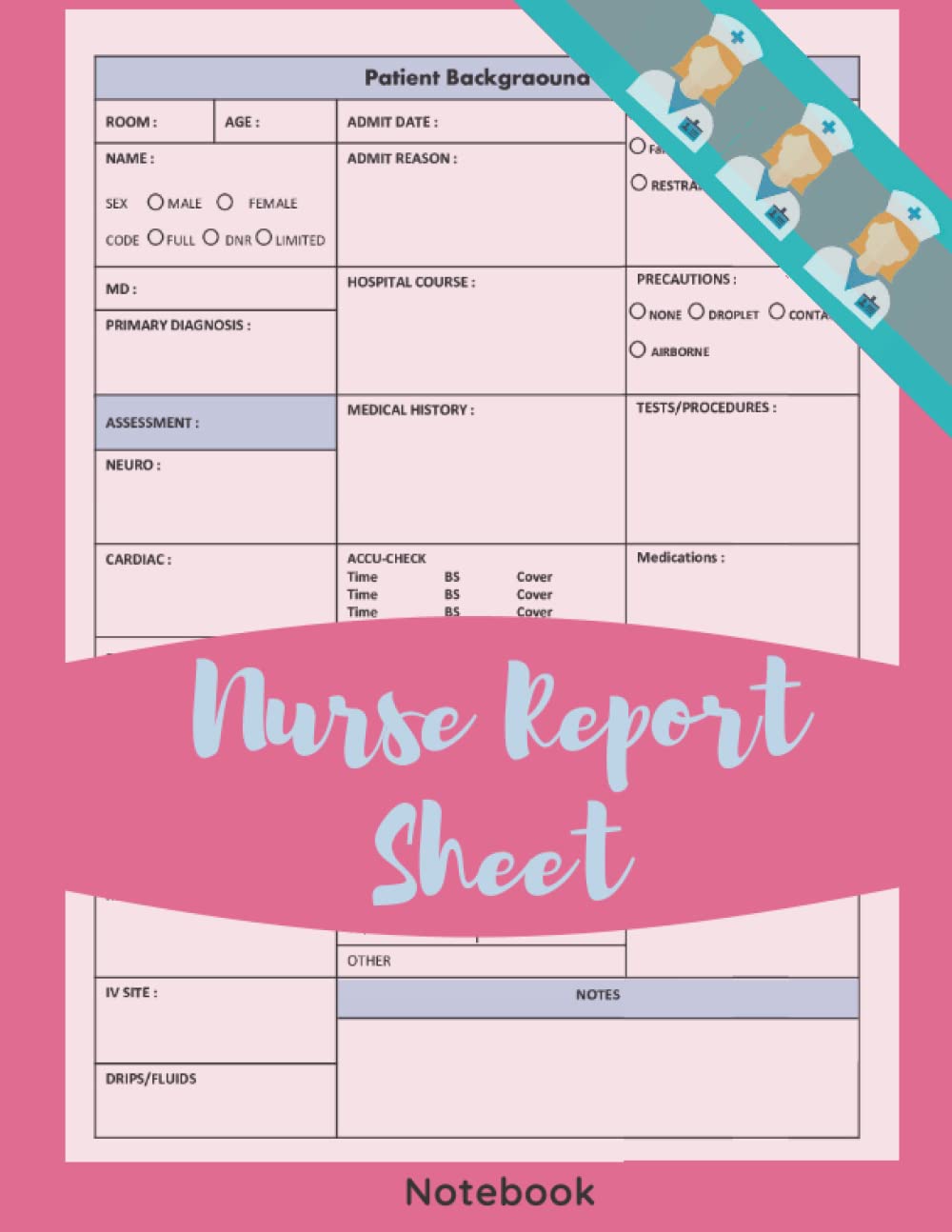 Buy Nurse Report Sheet Notebook Perfect Nursing Report Sheet Notebook