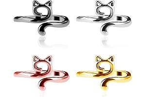 YUXIANLB 4Pcs Tension Ring for Crochet, Multicolor Adjustable Braided Ring, Perfect for...