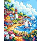 Divertente & Facile da Iniziare:La pittura a olio con i numeri non richiede la miscelazione dei colori, ogni vernice acrilica è pre-etichettata con numeri ed è pronta all'uso. Ogni barattolo numerato corrisponde all'area della tela corrispondente, consentendoti di dipingere facilmente e senza preoccupazioni