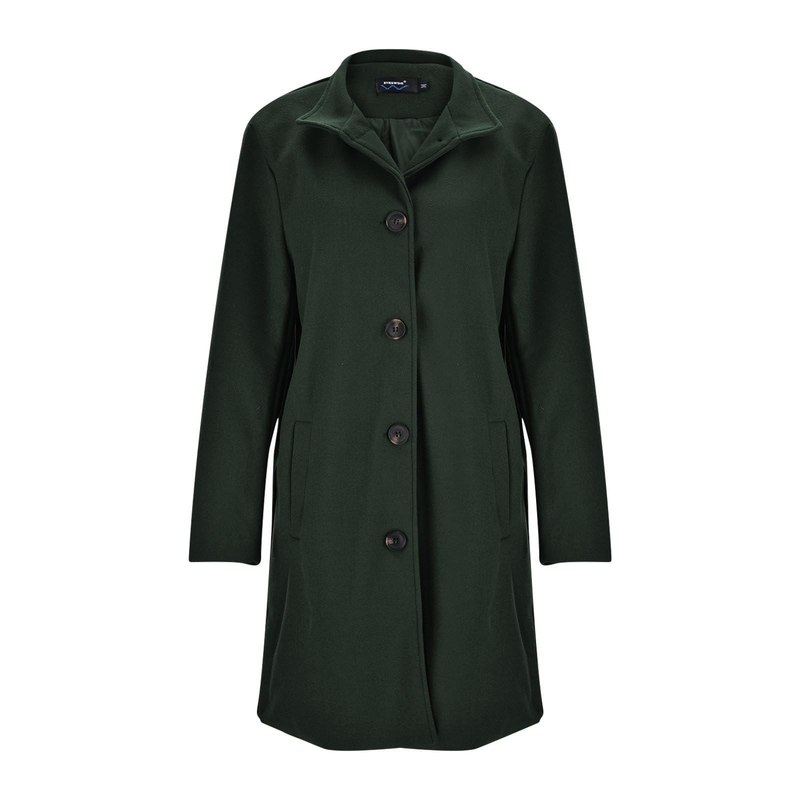 Generisch Tragejacke Dicker Wolle, mittellanger Qualitätsmantel für Winter Damen Pullover Perlen