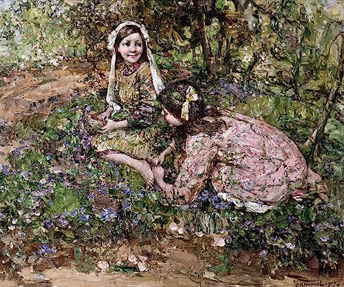 Impression Sur Toile Edward Atkinson Hornel Peinture Pour Décoration Salon Chaleureux