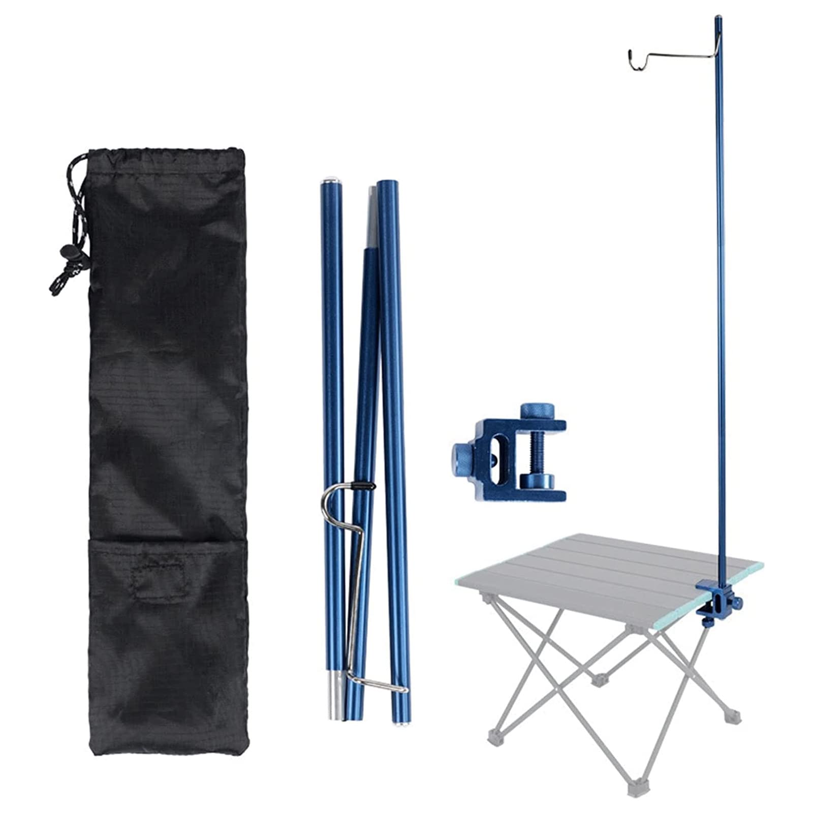 Supporto per Infusione Portatile, Asta per Flebo in Acciaio Inossidabile Infusione Supporto per Borsa IV Supporto Medico per Infusione per Assistenza Domiciliare per Anziani, Ospedale,Blu