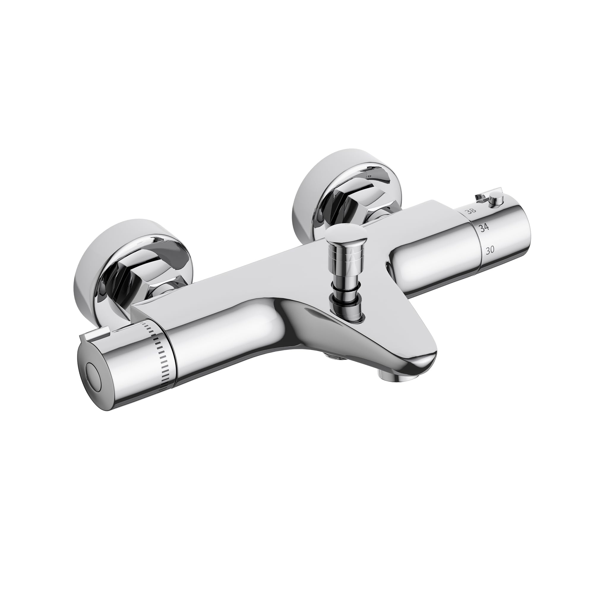 Morado Silver Thermostatic Shower Faucet, Shower Mixer Tap, Thermostatic Shower Faucets, Bathroom Shower Mixer Tap With Temperature Control, Brass