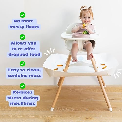 Miniatura 3 de Catchy - El receptor de comida y desorden para la silla alta Lalo The Chair - Accesorio de captura de alimentos Catchy para sillas altas - Tapete de