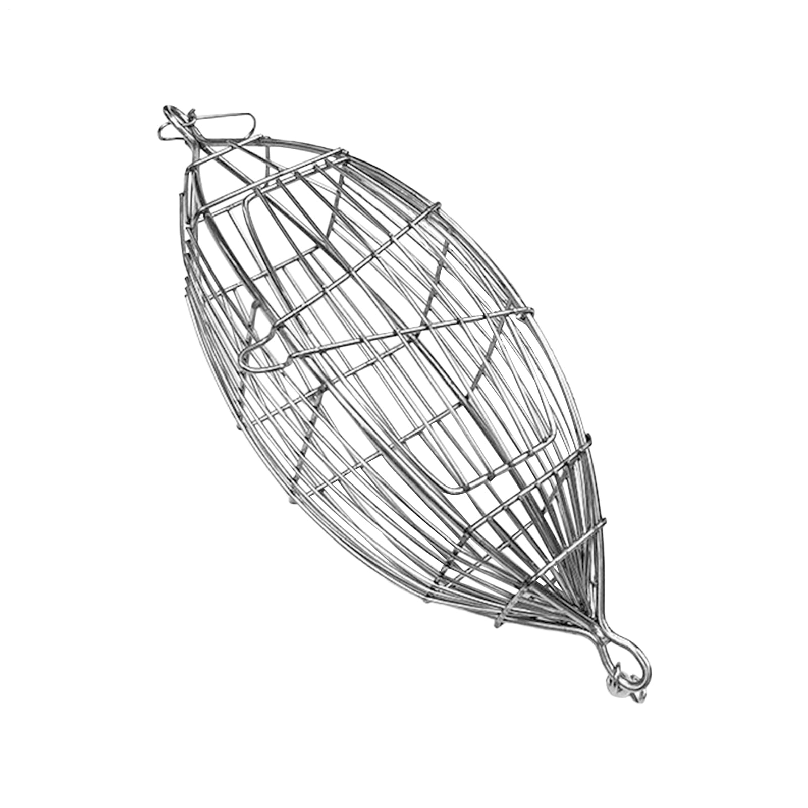 Deep Sea Fishing Bait Cage - Stainless Steel Shrimp Groundbait Device, Fishing Bait Trap Cage | Saltwater Metal Feeder Trap Holder Outdoor Angling Equipment Marine Tackle Accessory Lure Basket Gear