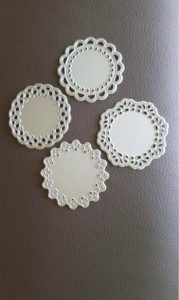 新品★再入荷★ステッチ入りドイリーレースサークル3pcsセット　カッティングダイ 新品☆再入荷☆ステッチ入りドイリーレースサークル3pcsセット