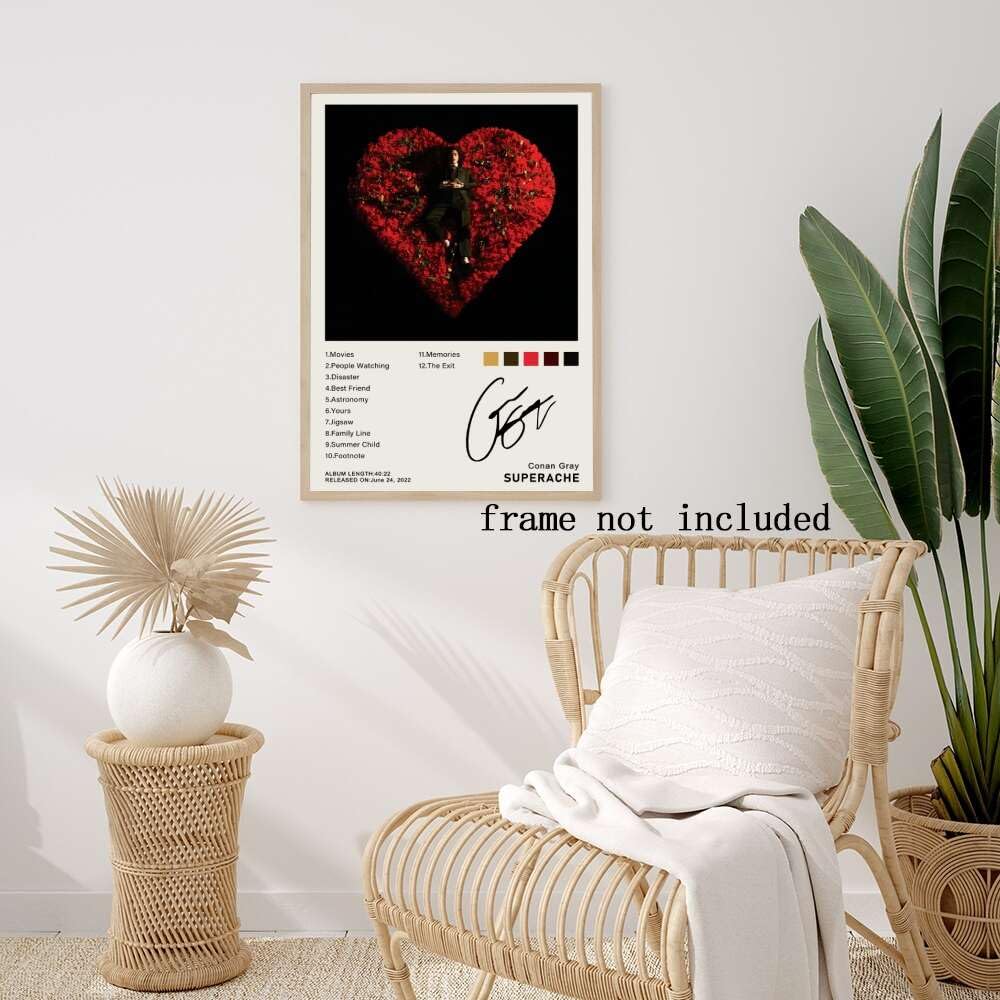 RXlinquial Superache Albumy plakat Conans% plakaty muzyka płótno ścienne zdjęcie wydruk sztuka dekoracja domu sztuka ścienna prezent dla fanów - 30 x 45 cm - bez ramy, styl 1