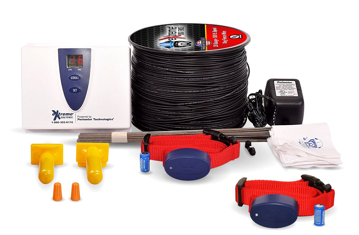 Perimeter Technologies Ultimate Underground Electric Dog Fence - 2 Dog 500 of 20 Gauge Boundary Wire Standard Grade