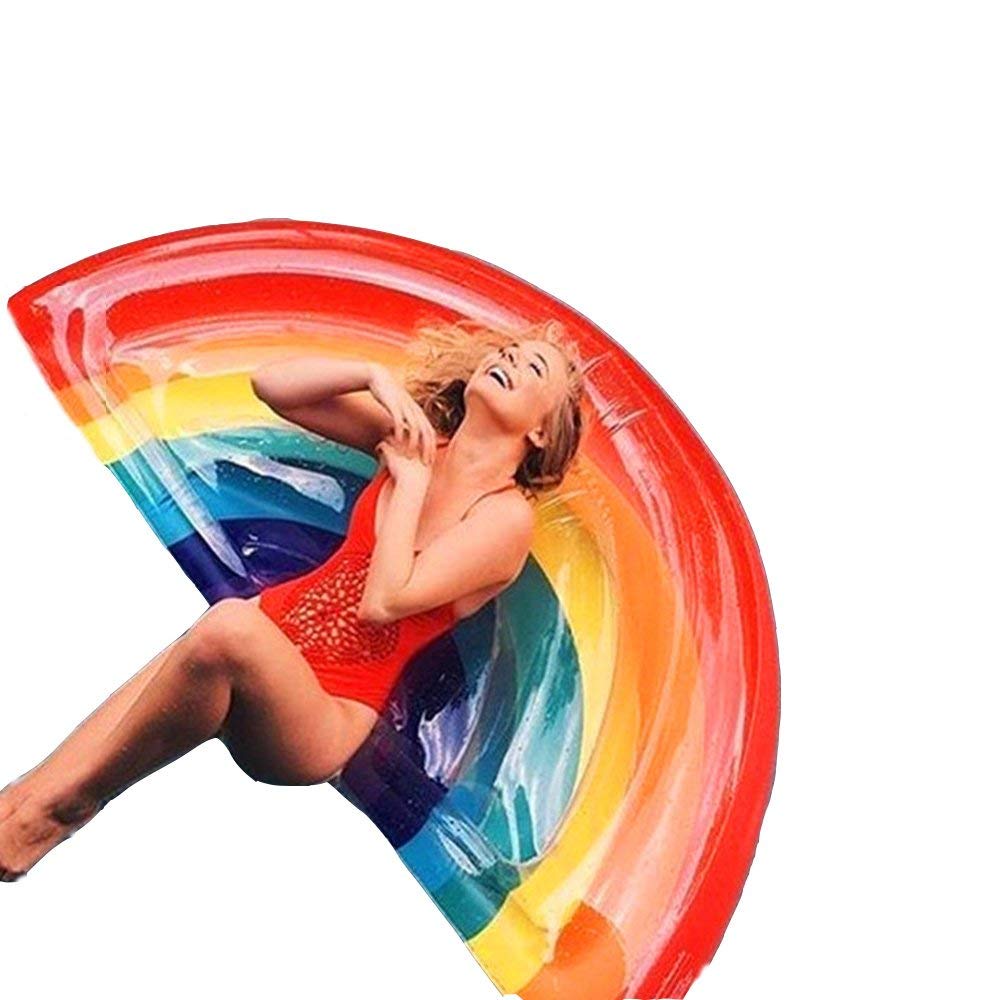 Buy Hung Kai Pool Lounger Beach Float Raft Fun Rainbow Swim Party Toy