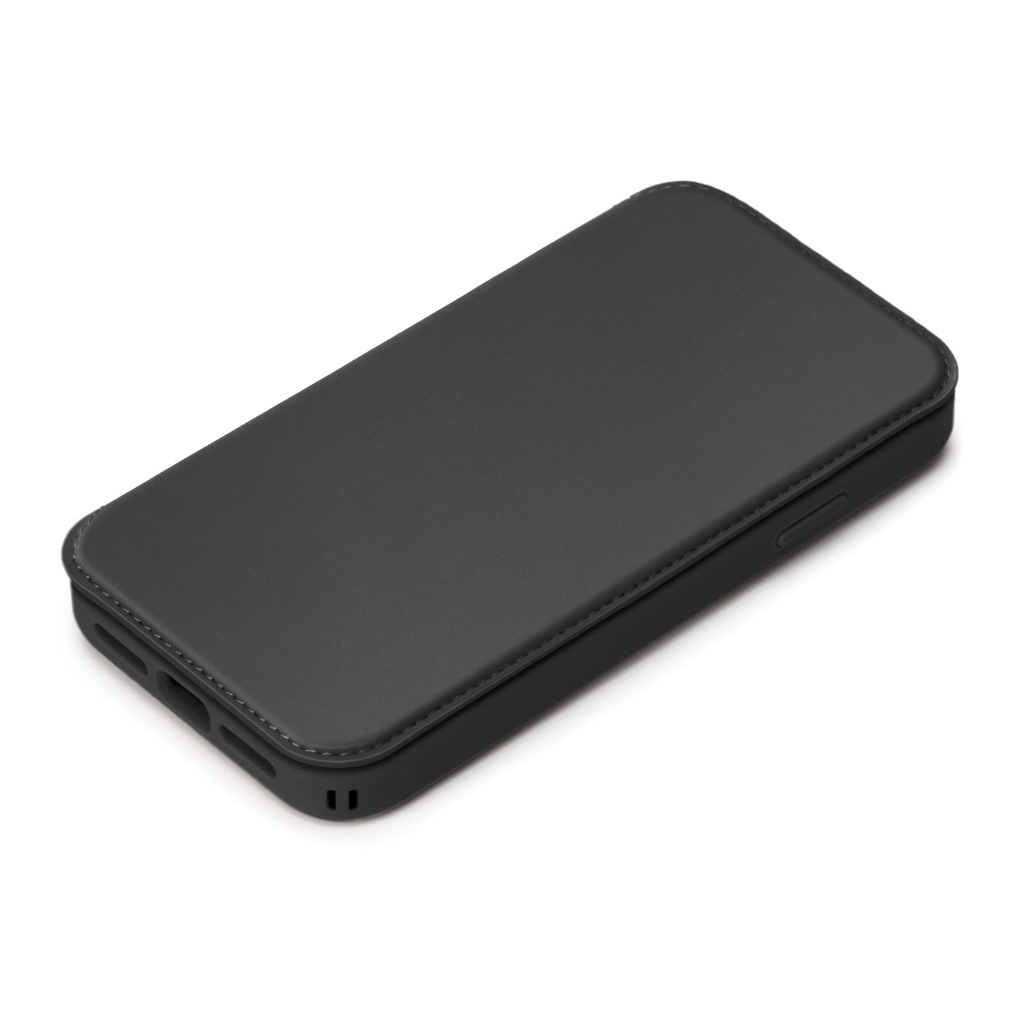 iPhone15 用 ガラスフリップケース ブラック PG-23AGF01BK