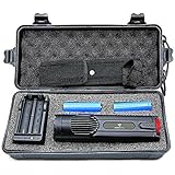 Avenger Defense Ultra-Powerful Series Rechargeable Stun Gun - 1.9uC Charge Portable Stun Gun - Ultimate Self Defense with Blinding 380 Lumen LED Flashlight - Military Grade Aluminum - Includes Case