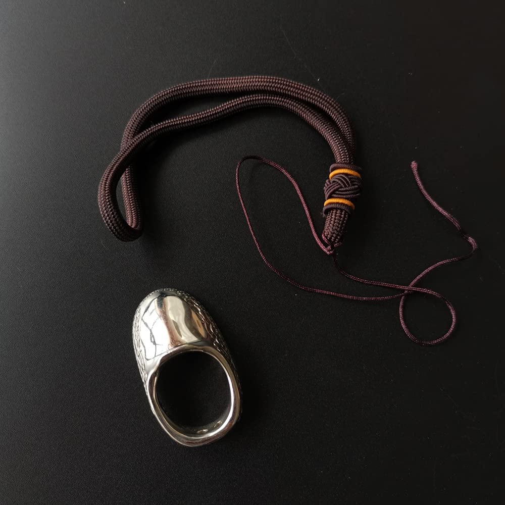 Anello per Il Pollice di tiro con L'Arco Dito Tradizionale in Argento con linguette Archer Senza Dita Dito Protettore Caccia con Tiro con L'Arco Dito da tiro
