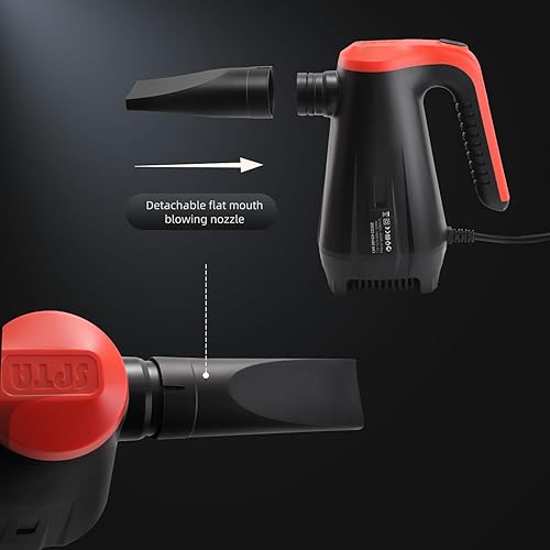 Miniatura 5 de SPTA Secador de aire para automóvil, secadora de automóvil, soplador de mano de alta potencia filtrado para lavado de autos, secado antes de la