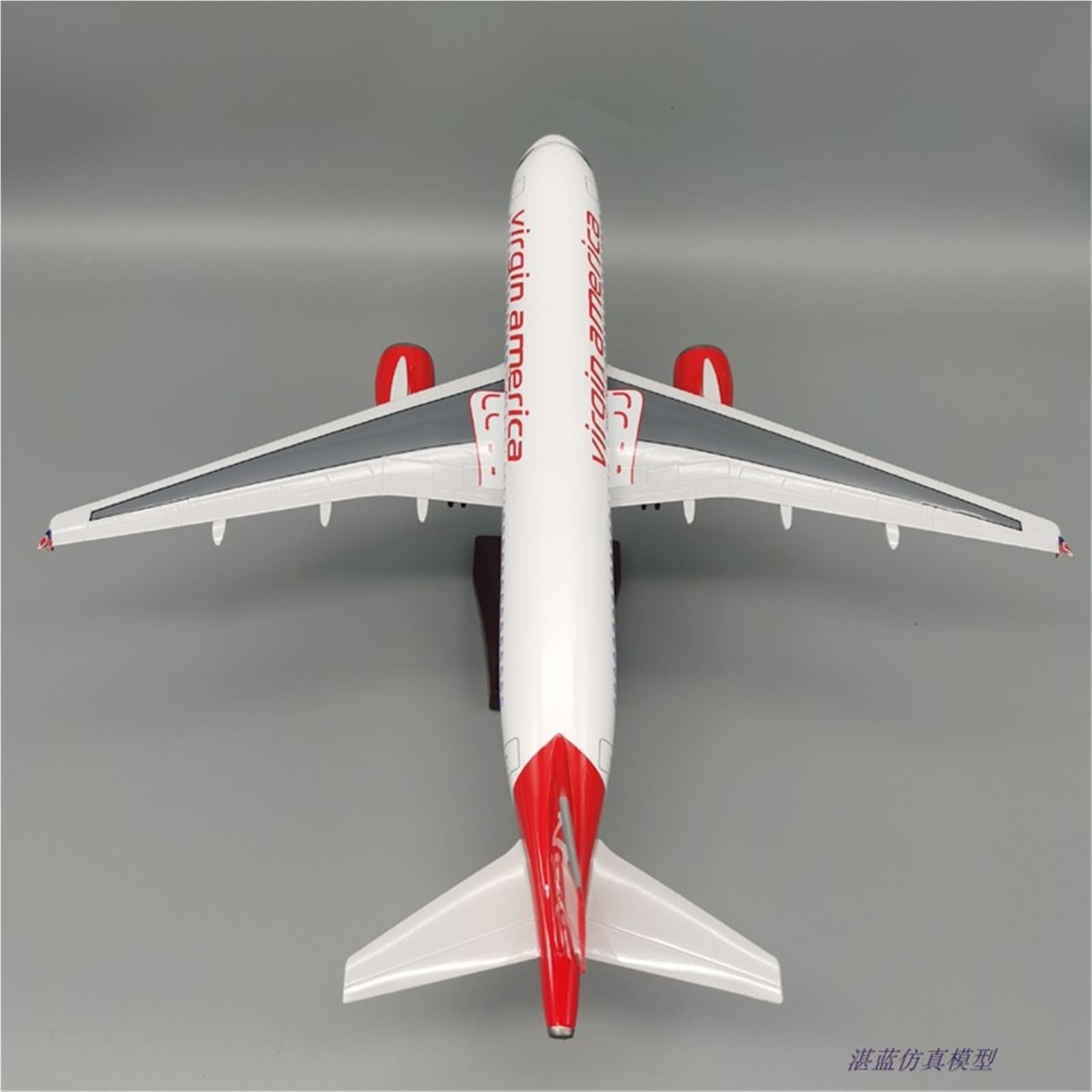 Repliki modeli samolotów Replika samolotów cywilnych w skali 1/80 47 cm dla Virgin America 320neo Model samolotu do wyświetlania w lotnictwie Miniaturowy model samolotu (bez światła)