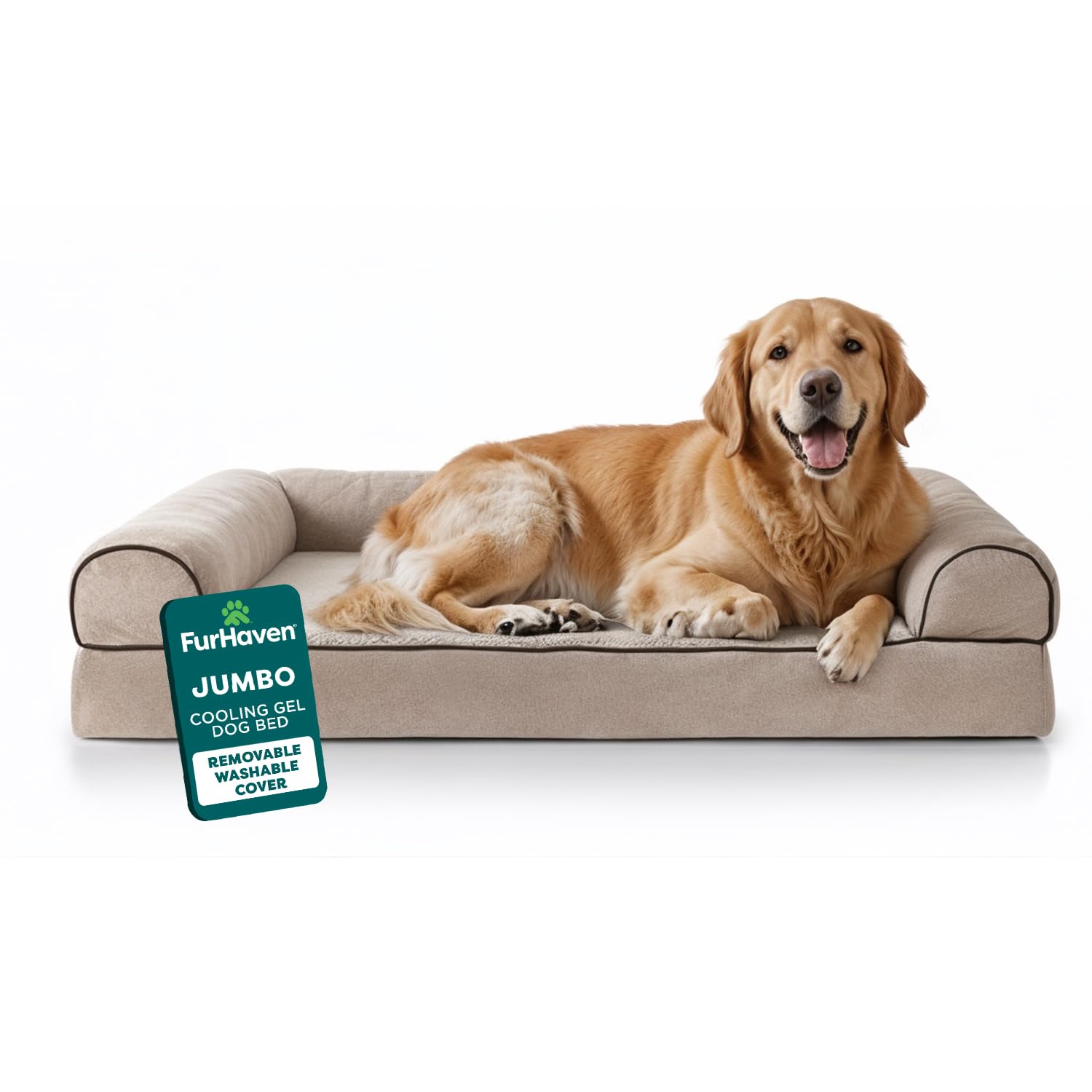 Furhaven Cooling Gel Infused Memory Foam an Sofa Pet Bett für Hunde und Katzen